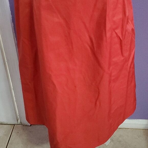Merona Orange Brick Fitted Sleeveless Crossed Back Cocktail Event Mini Dress - Picture 4 of 13